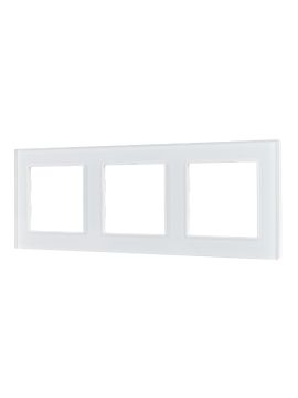 Рамка трехместная Arlight FRM-GLARE-GS-3-WH 043799