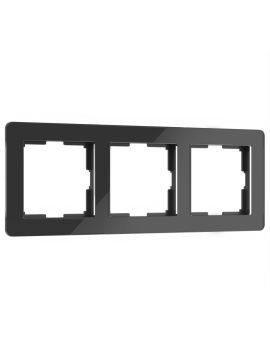 Рамка на 3 поста Werkel Acrylic черный 4690389184888 W0032708