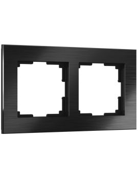 Рамка Werkel Aluminium на 2 поста черный алюминий W0021708 4690389158056