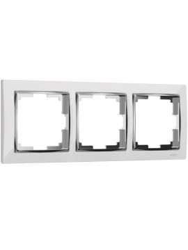 Рамка на 3 поста Werkel Snabb белый/хром W0031901 4690389160813