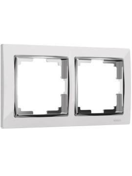 Рамка на 2 поста Werkel Snabb белый/хром W0021901 4690389160721