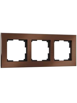 Рамка на 3 поста коричневый алюминий Werkel W0031714 4690389158193