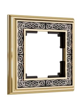 Рамка на 1 пост золото/черный Werkel W0011430 4690389159350