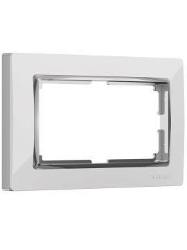 Рамка для двойной розетки Werkel Snabb белый/хром W0081901 4690389161063