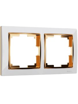 Рамка Werkel Snabb на 2 поста белый/золото W0021933 4690389160790