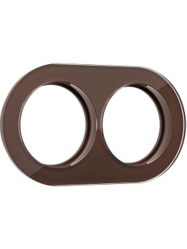 Рамка Werkel Favorit Runda на 2 поста коричневый WL21-Frame-01 4690389141966