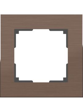 Рамка Werkel Aluminium на 1 пост алюминий коричневый WL11-Frame-01 4690389073687