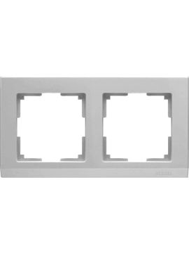 Рамка Werkel Stark на 2 поста серебряный WL04-Frame-02 4690389063695