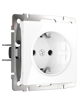 Розетка с заземлением Werkel белый W1171001 4690389155116