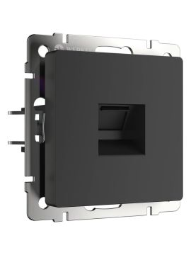 Розетка Werkel Ethernet RJ-45 черный матовый W1181008 4690389156946
