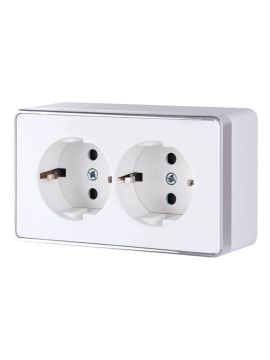 Розетка двойная с заземлением Werkel Gallant белый W5072101 4690389164644