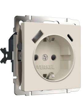 Розетка с/з со шторками и USB тип A+C Werkel W1171762 4690389213274 a069611