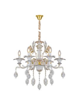 Подвесная люстра AM Group CLEOPATRA SP6 WH+GL