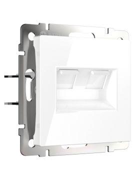 Розетка двойная Ethernet RJ-45 Werkel белый W1181101 4690389155376