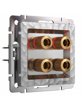 Акустическая розетка Werkel Hammer х4 серебряный W1285006 4690389163111