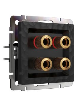 Акустическая розетка Werkel Hammer х4 черный W1285008 4690389163128