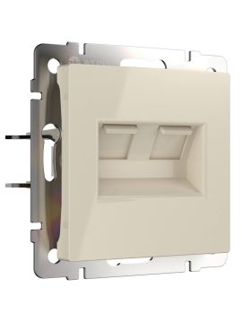 Розетка двойная Ethernet RJ-45 Werkel слоновая кость W1181103 4690389155864