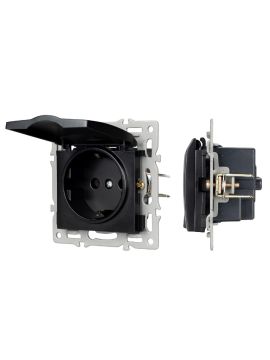 Механизм розетки влагозащищенный Arlight SCT-MCP-PL-BK (250V, 16A) 043746