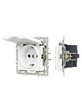 Механизм розетки влагозащищённый Arlight SCT-MCP-PL-WH (250V, 16A) 043745