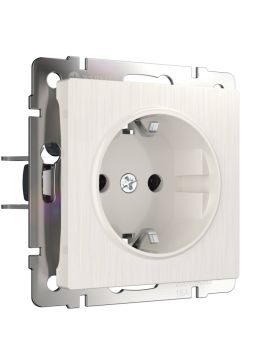 Розетка с заземлением Werkel перламутровый рифленый W1171013 4690389161001
