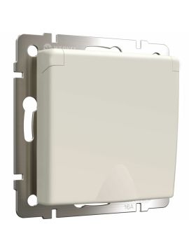 Розетка с заземлением и шторками c крышкой Werkel 4690389213175 W1171262