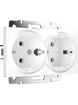 Розетка двойная с заземлением Werkel белый W1172001 4690389155352
