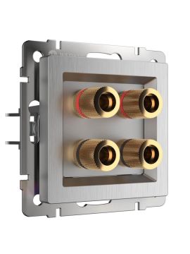 Акустическая розетка Werkel cеребряный рифленый W1185009 4690389159916