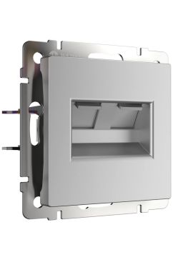Розетка двойная Ethernet RJ-45 Werkel серебряный W1181106 4690389156489