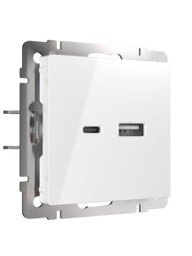 Розетка USB Werkel тип A+С белый W1171801 4690389171369