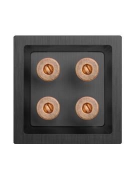 Акустическая розетка Werkel х4 графит рифленый WL04-AUDIOx4 4690389145896