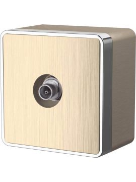 ТВ-розетка оконечная Werkel Gallant шампань рифленый WL15-21-01 4690389129704