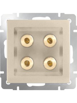 Акустическая розетка Werkel х4 шампань WL11-AUDIOx4 4690389124495