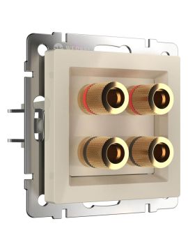 Акустическая розетка Werkel х4 слоновая кость WL03-AUDIOx4 ivory 4690389059247