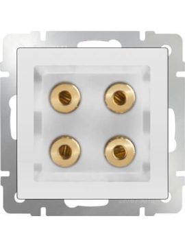 Акустическая розетка Werkel х4 белая WL01-AUDIOx4 4690389059155