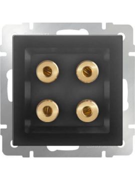 Акустическая розетка Werkel х4 серо-коричневая WL07-AUDIOx4 4690389059308