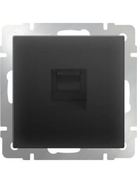 Розетка Werkel Ethernet RJ-45 черный матовый WL08-RJ-45 4690389054259