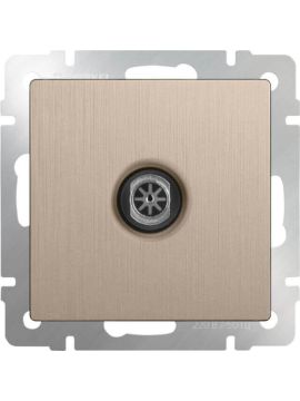 ТВ-розетка Werkel оконечная шампань рифленая WL10-TV 4690389085352