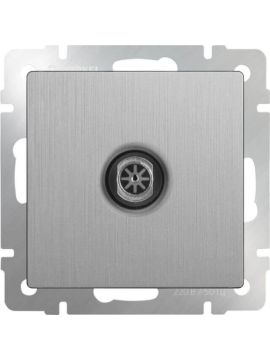 ТВ-розетка Werkel оконечная серебряная рифленая WL09-TV 4690389085185