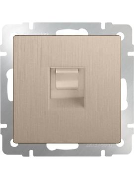 Розетка Werkel Ethernet RJ-45 шампань рифленая WL10-RJ-45 4690389085239
