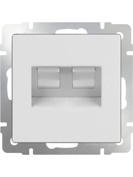 Розетка Werkel двойная Ethernet RJ-45 белая WL01-RJ45+RJ45 4690389073526