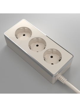 Удлинитель 3-х местный 3м Werkel Gallant слоновая кость/хром W6523603 4690389171321