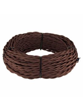 Ретро кабель Werkel витой двухжильный 2,5 мм коричневый 4690389137006