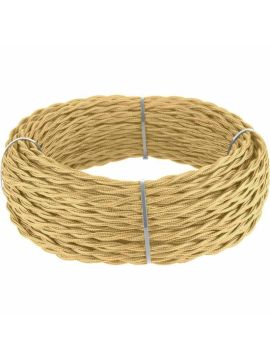 Ретро кабель Werkel витой двухжильный 1,5 мм золотой песок 4690389152948