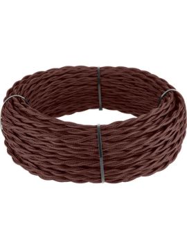 Ретро кабель Werkel витой трехжильный 2,5 мм итальянский орех 4690389131189