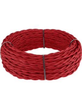 Ретро кабель Werkel витой трехжильный 1,5 мм красный 4690389131141