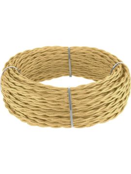 Ретро кабель Werkel витой трехжильный 1,5 мм золотой песок 4690389131127