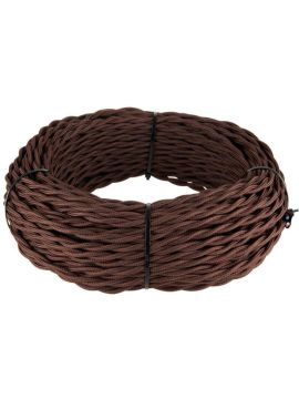 Ретро кабель Werkel витой трехжильный 2,5 мм коричневый 4690389116827