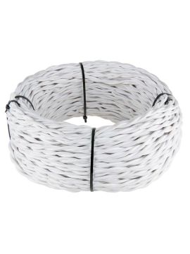 Ретро кабель Werkel витой двухжильный 1,5 мм белый 4690389116728