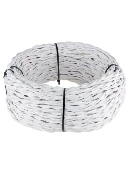 Ретро кабель Werkel витой трехжильный 1,5 мм белый 4690389116780