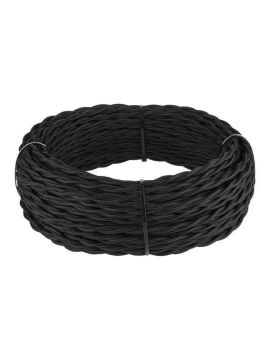 Ретро кабель Werkel витой двухжильный 2,5 мм черный 4690389116773